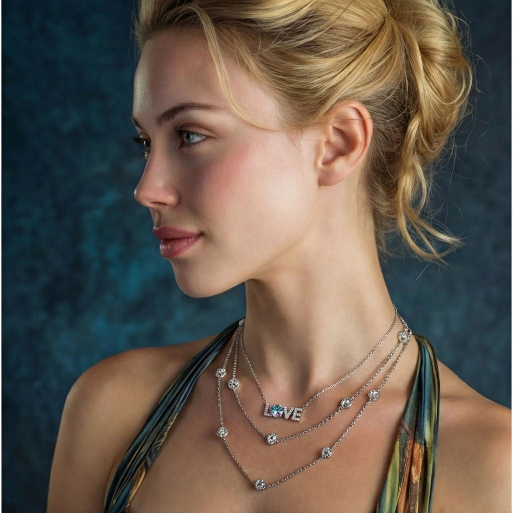 Collier Moissanite LOVE