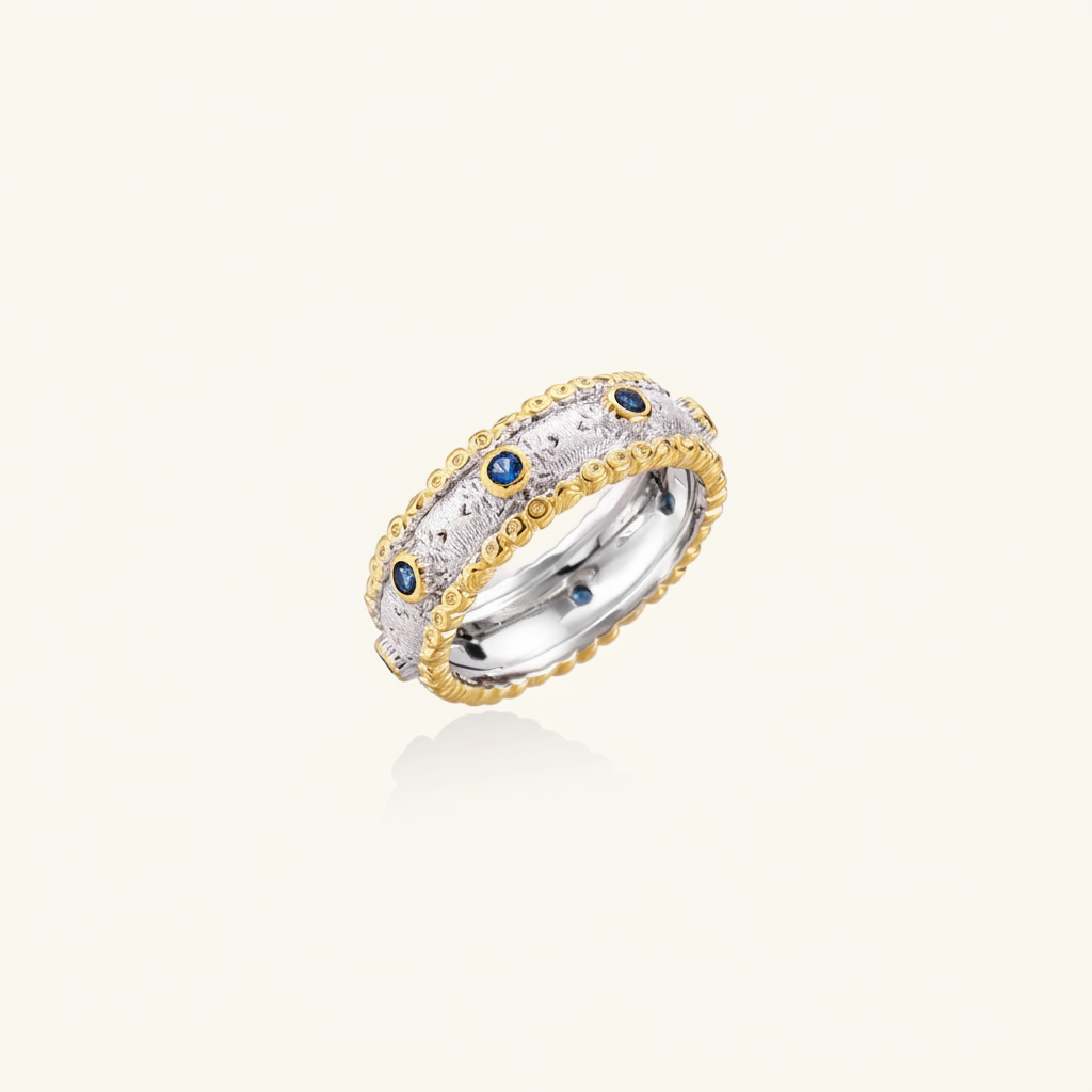 Bague bandeau bicolore - vue de face