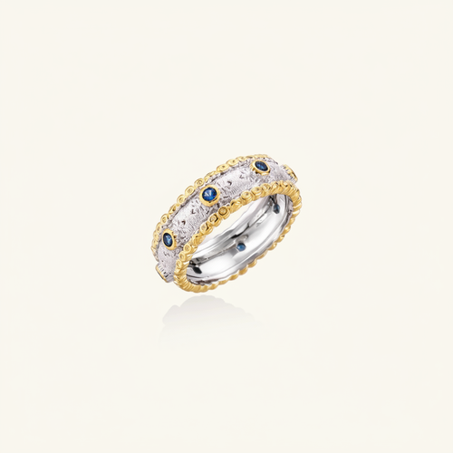 Bague bandeau bicolore - vue de face