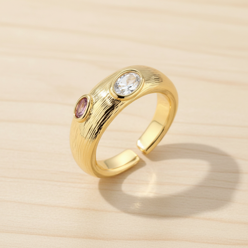 Bague double gemme - vue du dessus