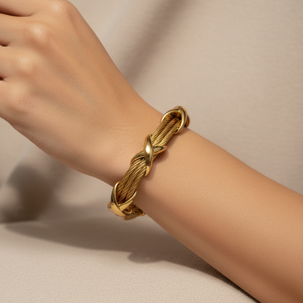Bracelet Câble Nœud Croisé