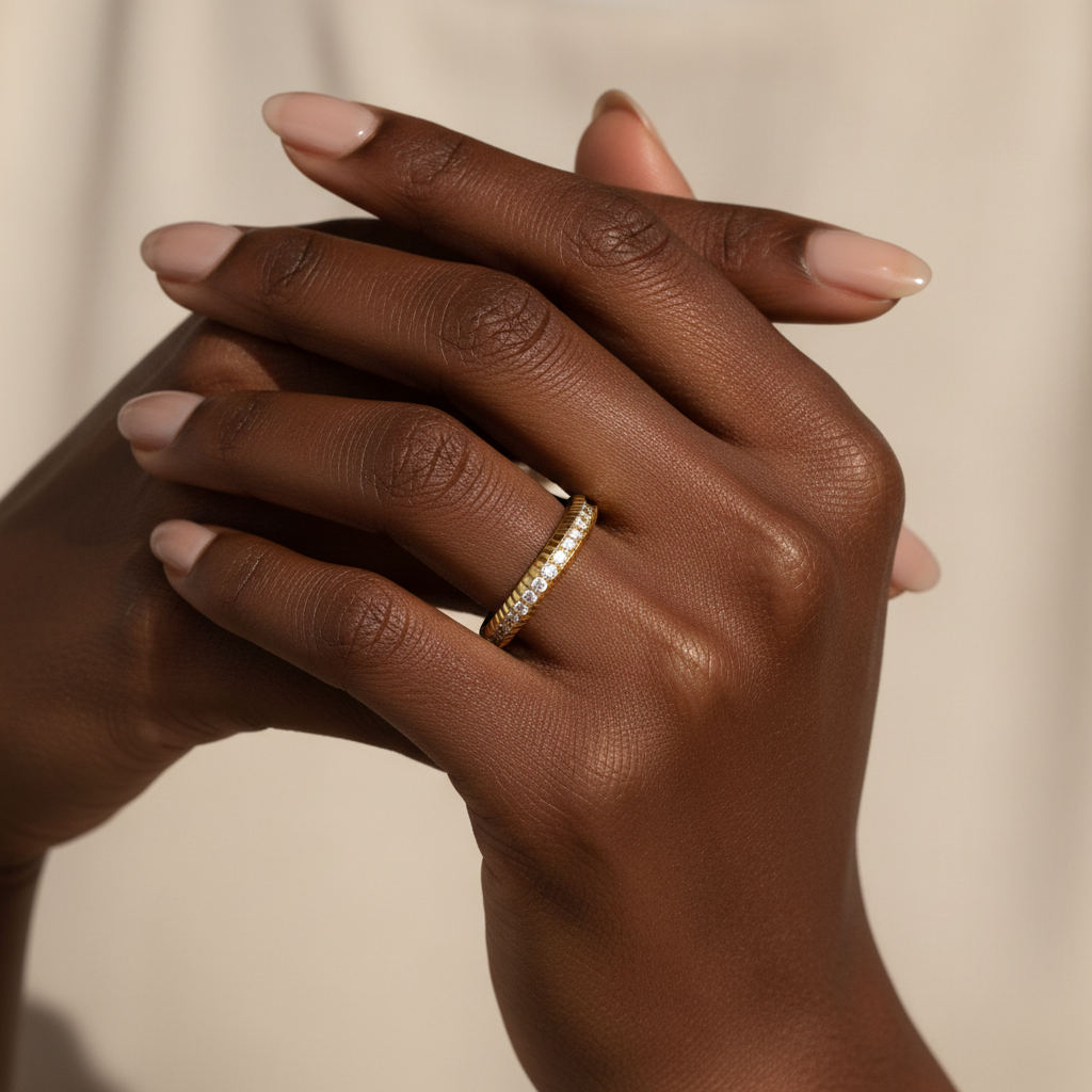 Bague Rangée Étincelante