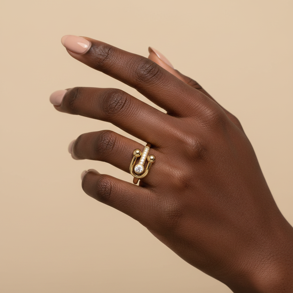 Bague Statement Épingle de Sûreté