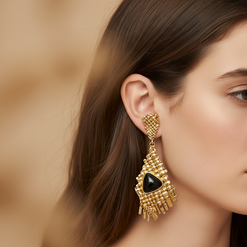 Boucles d'Oreilles Statement Grille