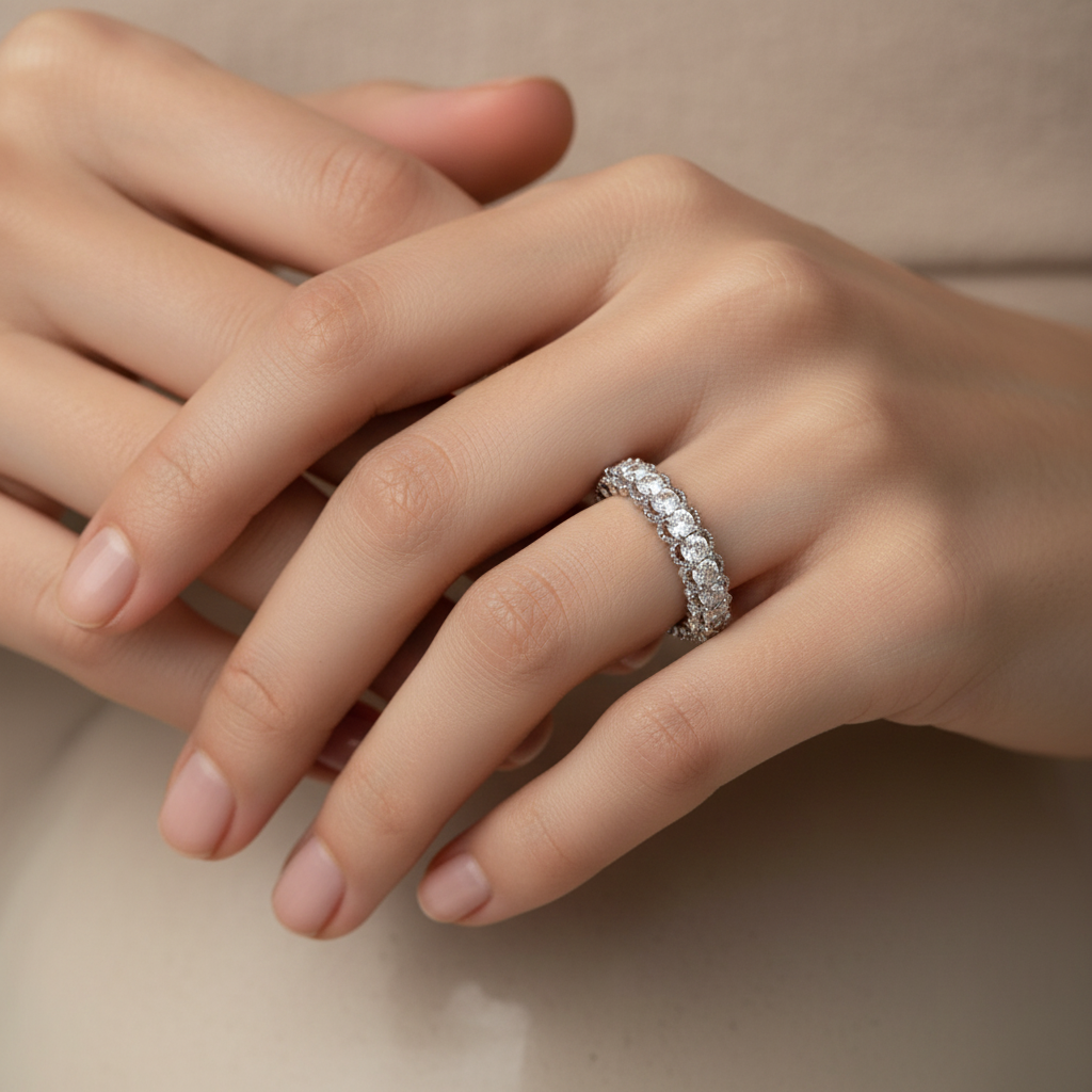 Lifestyle bague éternité moissanite