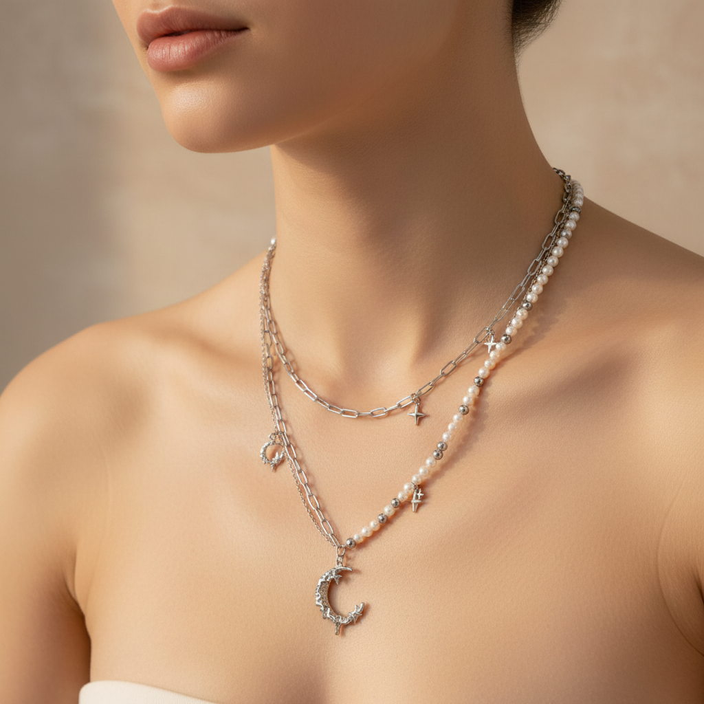 Lifestyle collier lune céleste