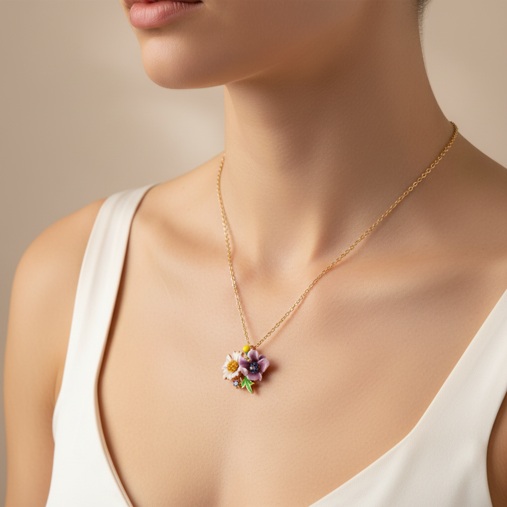 Lifestyle pendentif bouquet fleurs